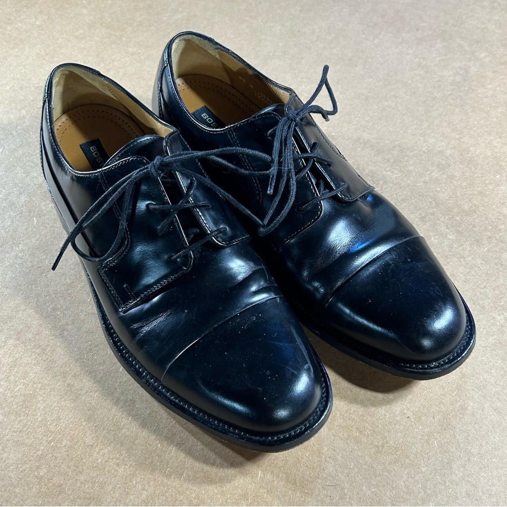Bostonian First Flex Men's 9.5 M Dress Shoes Black Genuine Leather Upper & Soles